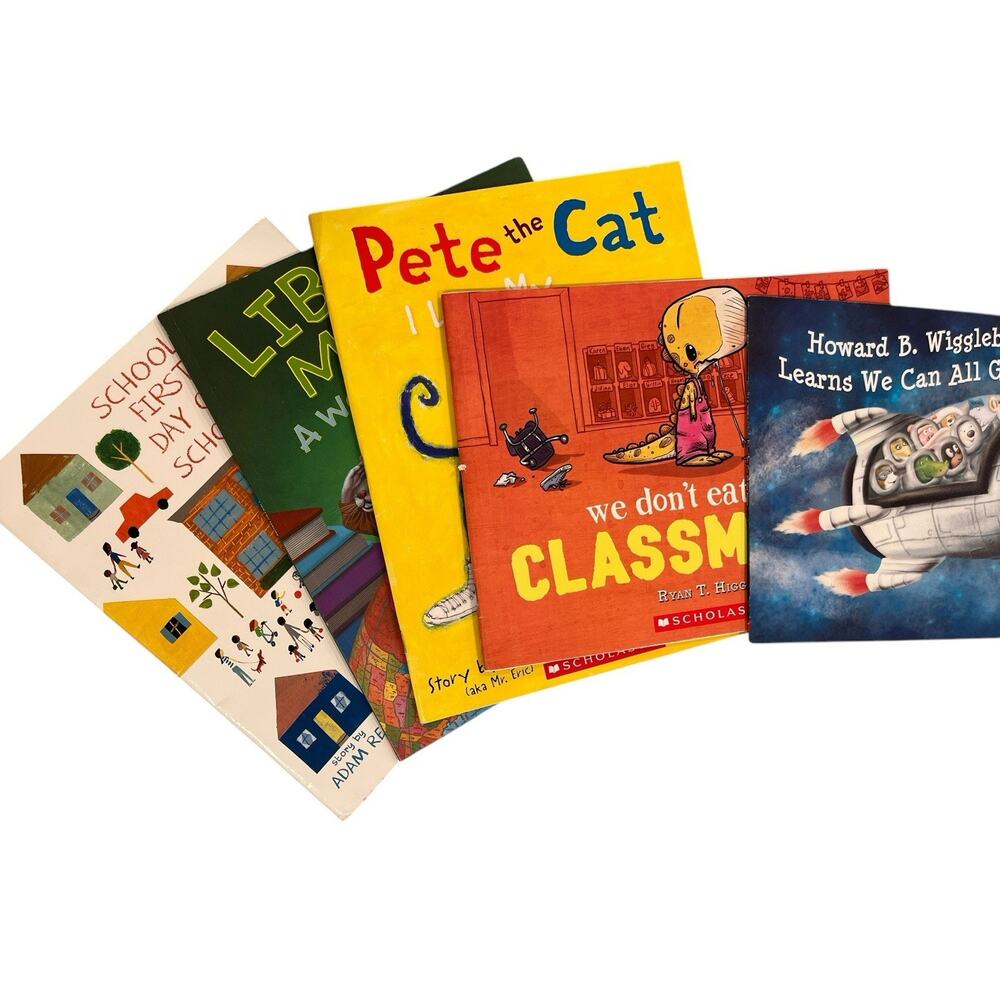 School Themed Paper Picture Book Lot